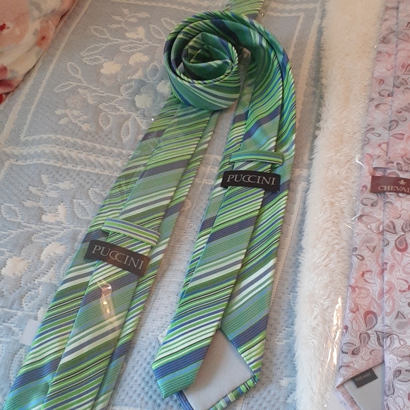 Puccini mens tired NWT in plastic green blue handmade gift or grab bag o… - Picture 5 of 7